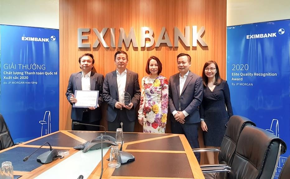 JP Morgan Chase Bank trao giải thưởng thanh toán quốc tế xuất sắc cho Eximbank