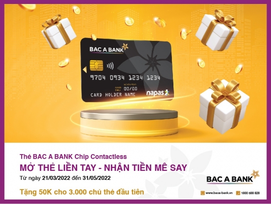 BAC A BANK dành ưu đãi cho chủ thẻ ghi nợ nội địa