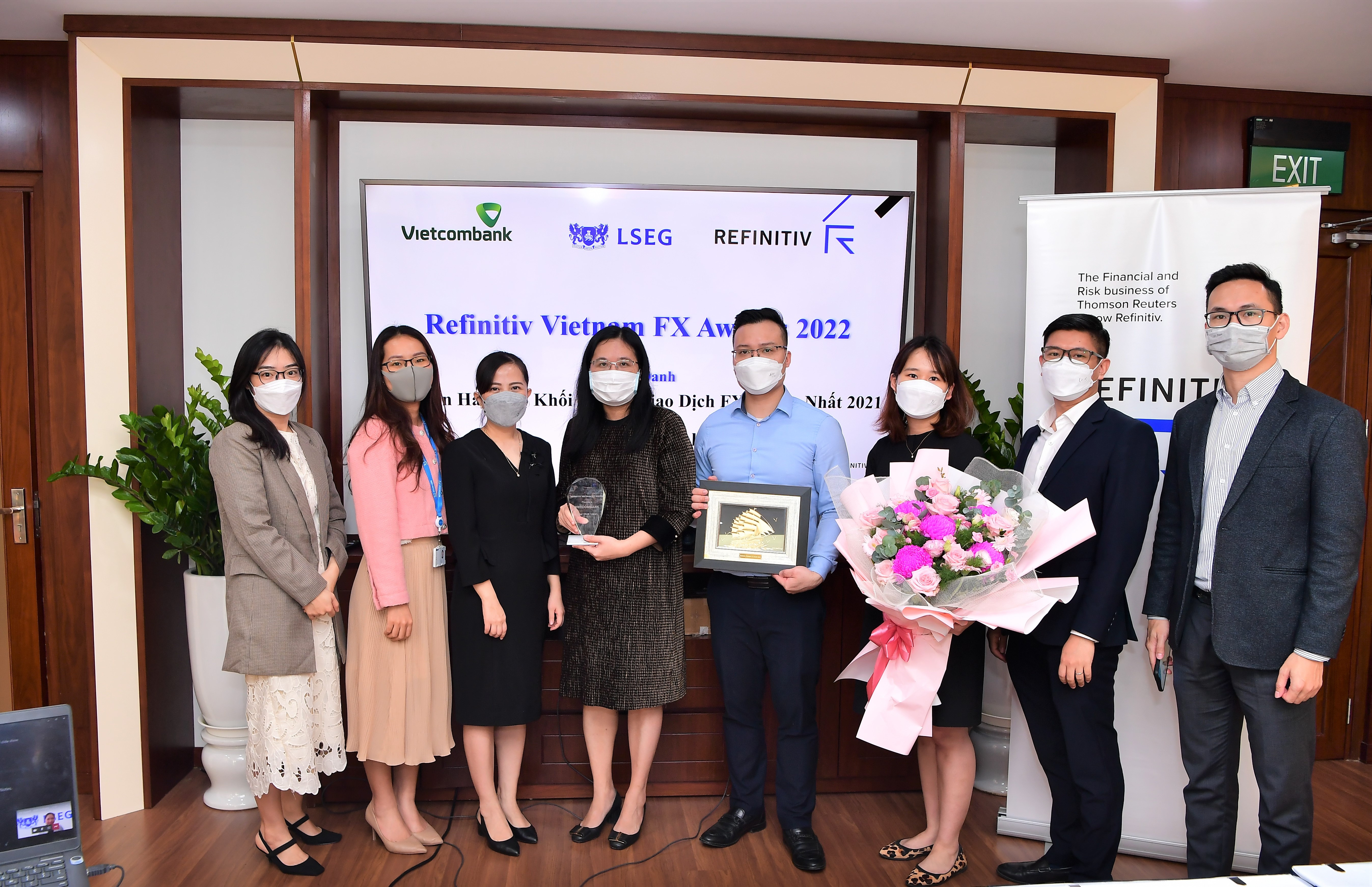 Vietcombank nhận giải thưởng Refinitiv Vietnam FX Award với danh hiệu Best FXall Taker