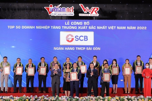 SCB lọt top 50 doanh nghiệp tăng trưởng xuất sắc nhất Việt Nam