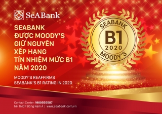 SeABank được Moody's giữ nguyên xếp hạng tín nhiệm B1