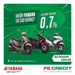 Cơ hội mua xe máy Yamaha với lãi suất hấp dẫn