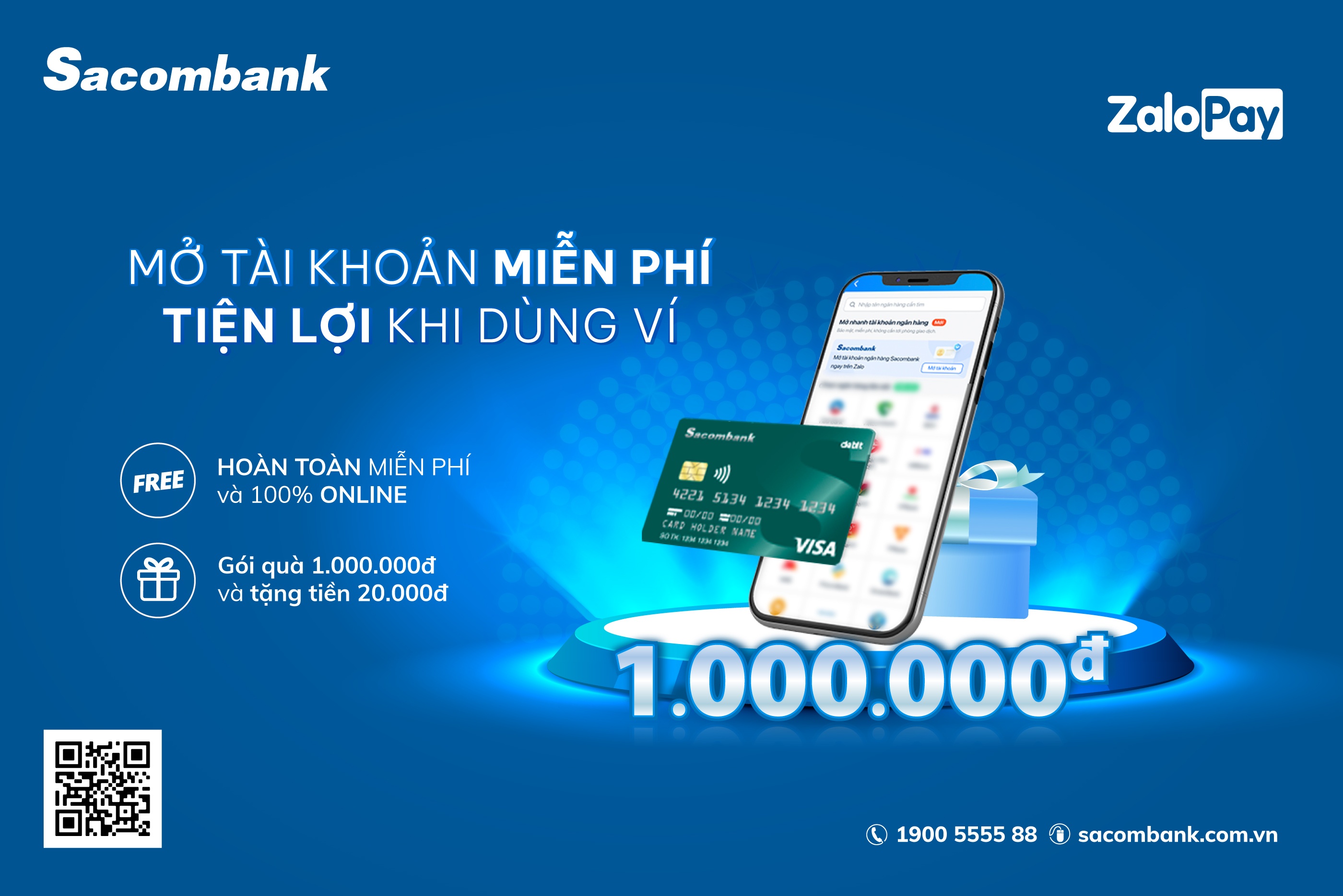 Mở tài khoản Sacombank dễ dàng ngay trên ví ZaloPay