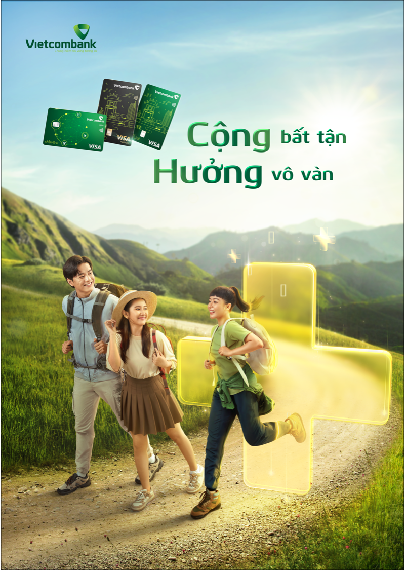vietcombank ra mat bo ba san pham the thuong hieu visa cong bat tan huong vo van