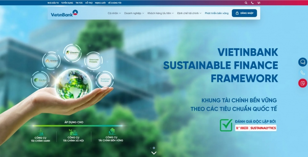 vietinbank ra mat website moi