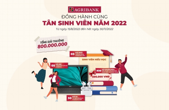 Agribank dành 800 triệu đồng giải thưởng chờ đón tân sinh viên 2022 khi mở tài khoản