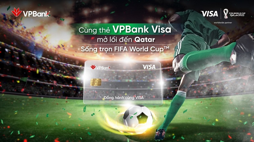 co hoi den qatar xem fifa world cup 2022 cung the vpbank visa