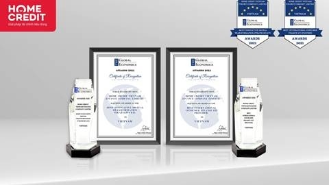 Home Credit nhận hai giải thưởng quốc tế: Công ty tài chính tốt nhất và Tiên phong chuyển đổi số