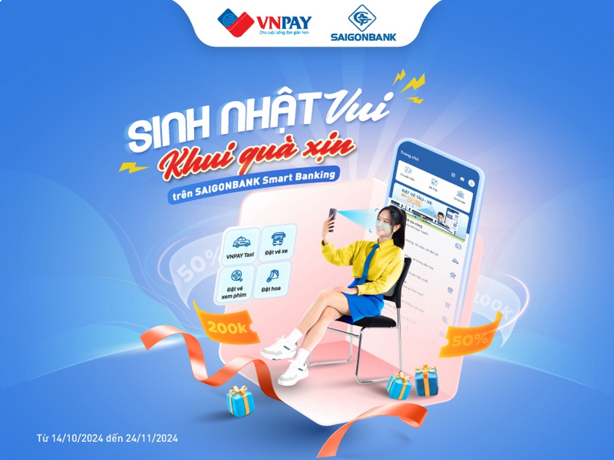 bat tay cung vnpay saigonbank tung combo uu dai mung sinh nhat