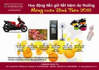 Agribank Quảng Trị ưu đãi khách gửi tiết kiệm