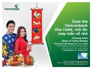 Quẹt thẻ Vietcombank Visa Debit để có cơ hội trúng xe Vespa Primavera