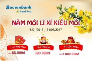 “Năm mới lì xì kiểu mới” với Sacombank eBanking