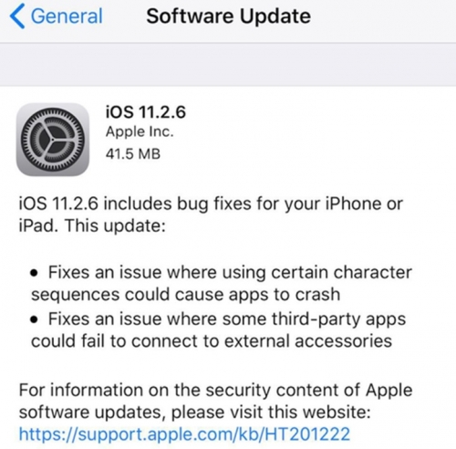 apple phat hanh ios 1126 khac phuc loi ky tu tieng an do khien may bi crash