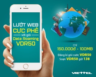 Viettel tung gói VDR50, 100MB data roaming dùng trong 7 ngày