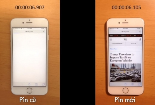 bat ngo truoc ket qua so sanh hieu nang iphone 6s truoc va sau khi thay pin moi