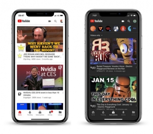 youtube tren ios va android da ho tro giao dien toi dark mode