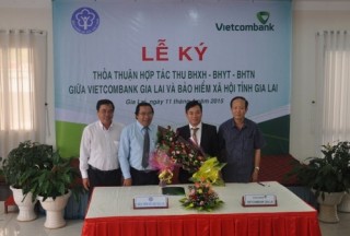 Vietcombank hợp tác thu BHXH, BHYT, BHTN trên địa bàn 2 tỉnh Quảng Trị và Gia Lai