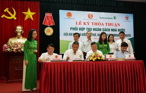 vietcombank hop tac thu ngan sach tren dia ban tinh thai nguyen