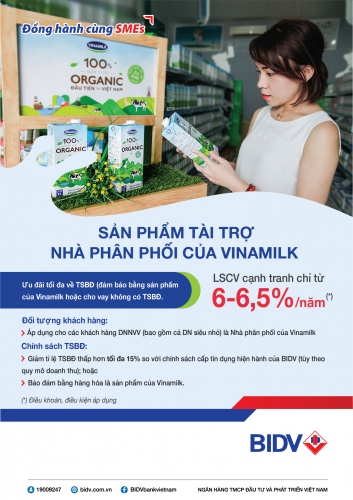 bidv ra mat san pham danh rieng cho nha phan phoi vinamilk