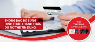 Thêm kênh thanh toán dư nợ thẻ tín dụng tại Maritime Bank