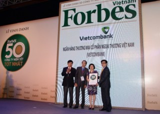 Vietcombank tiếp tục nằm trong Top 50 công ty niêm yết tốt nhất Việt Nam của Forbes