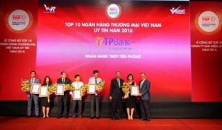 TPBank nhận giải thưởng NHTM Việt Nam uy tín năm 2016
