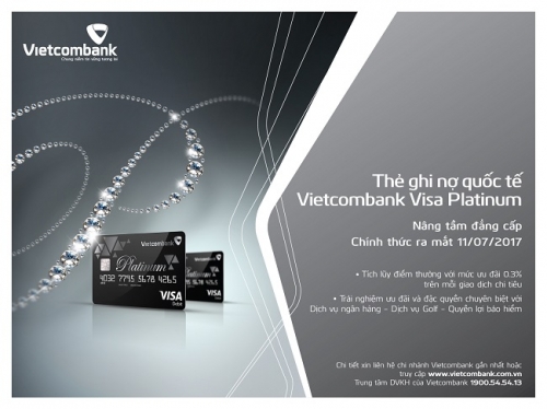vietcombank sap ra mat san pham the ghi no quoc te vietcombank visa platinum