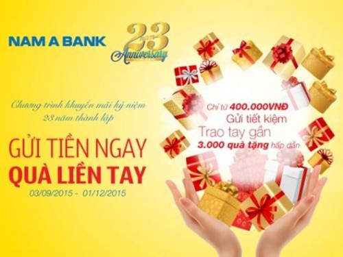 gui tien ngay qua lien tay cung nam a bank