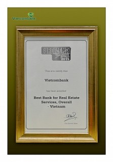 Vietcombank là NH tốt nhất Việt Nam về dịch vụ BĐS