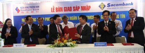 ky ket ban giao chinh thuc sap nhap southern bank vao sacombank