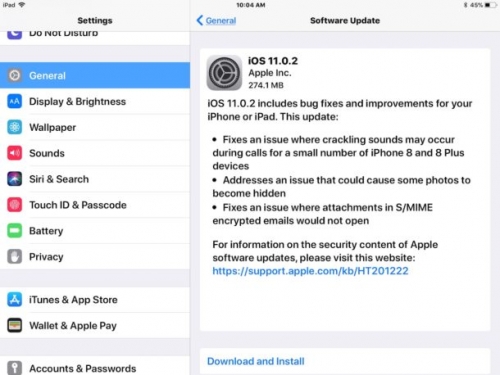 apple tung ra ban cap nhat ios 1102 sua loi am thanh la tren iphone 8