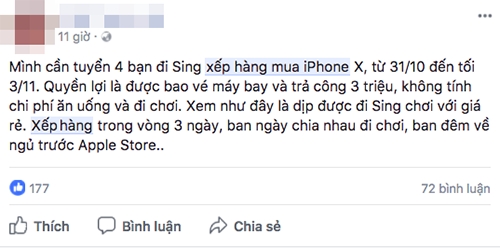 thuong lai tuyen quan xep hang mua iphone x