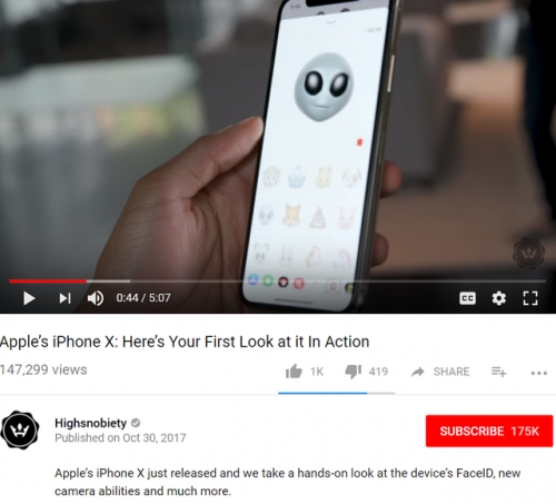 video tren tay iphone x tran ngap tren youtube truoc thoi diem len ke