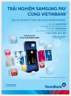 Nhận quà hấp dẫn khi trải nghiệm Samsung Pay cùng VietinBank