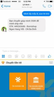 Chuyển tiền trên mạng xã hội với MyVIB Social keyboard