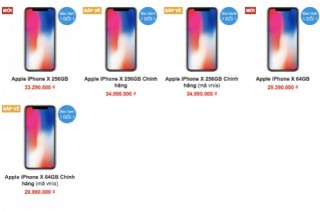 iPhone X xách tay liên tục giảm giá