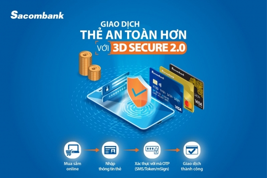 Sacombank nâng cấp công nghệ bảo mật thanh toán trực tuyến