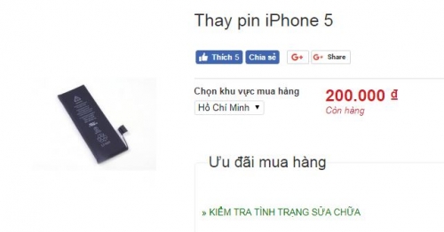 thay pin iphone cu o dau va gia ca nhu the nao