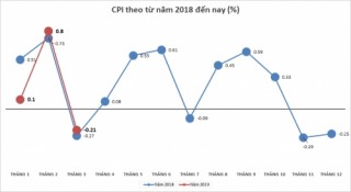 CPI tháng 3/2019 ước tính giảm 0,21% so với tháng trước