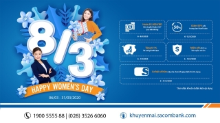 Sacombank ưu đãi lớn trong tháng 3