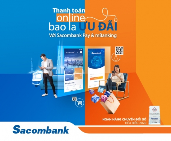 “Thanh toán online – bao la ưu đãi” với Sacombank