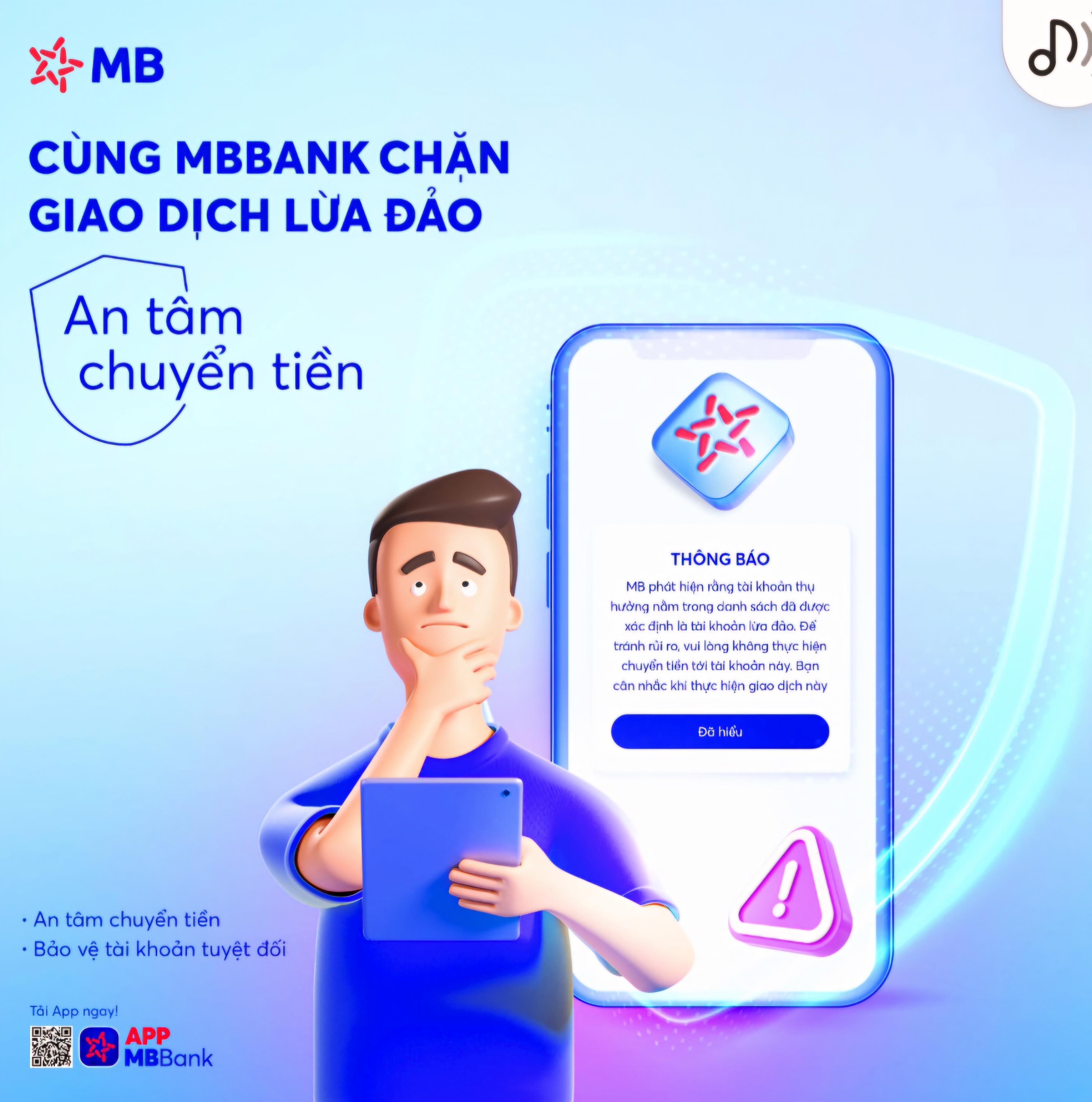 mb them tinh nang nhan dien tai khoan lua dao khi chuyen tien