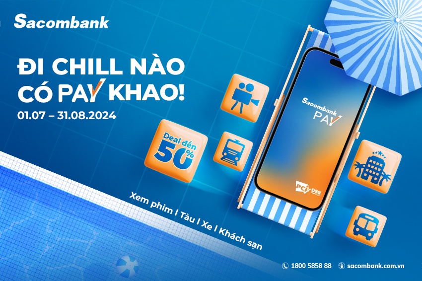 hoan tang tien khi chi tieu du lich giai tri qua sacombank pay