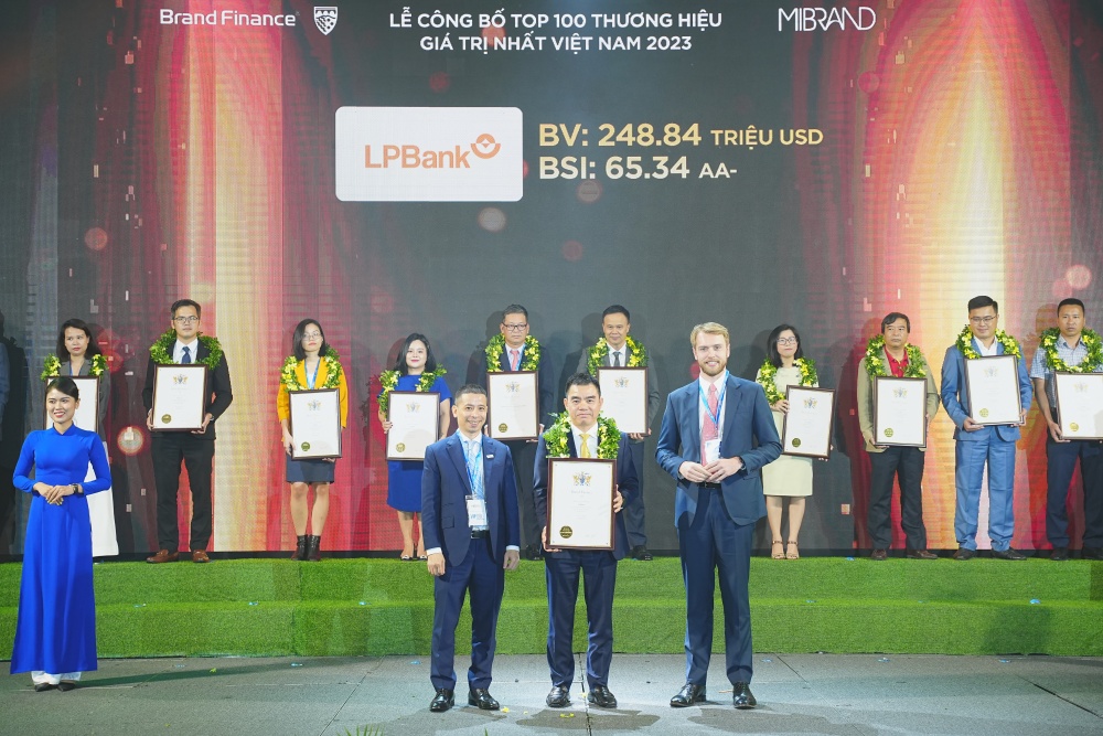 lpbank duoc vinh danh top 100 thuong hieu gia tri nhat viet nam 2023
