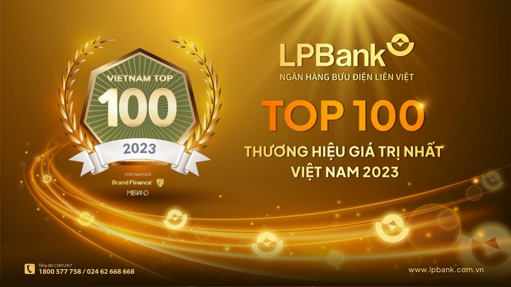 lpbank duoc vinh danh top 100 thuong hieu gia tri nhat viet nam 2023