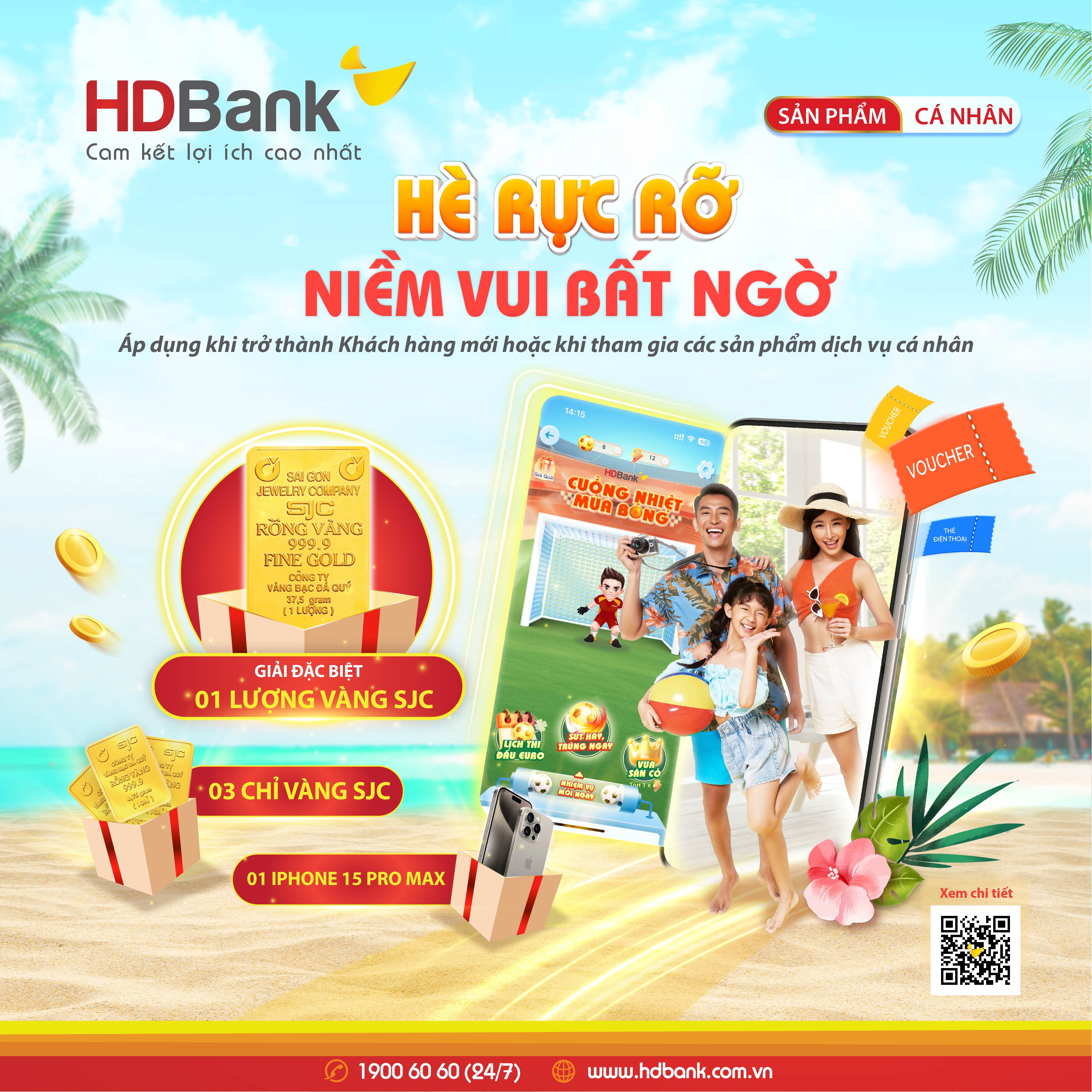 hdbank tang mot luong vang sjc cho khach hang moi thang