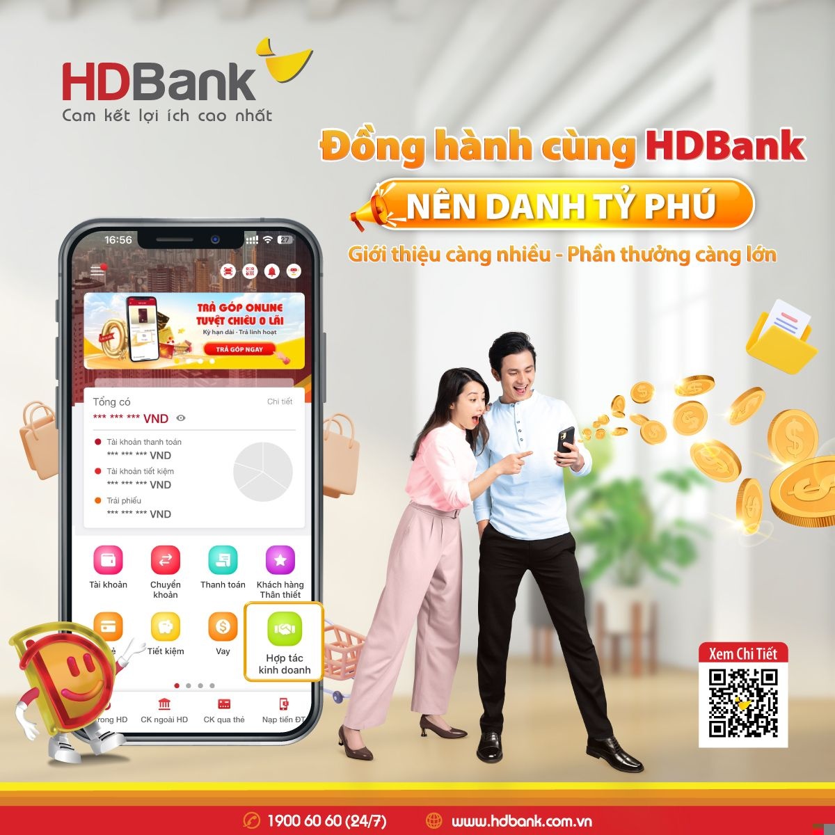 hdbank tang mot luong vang sjc cho khach hang moi thang