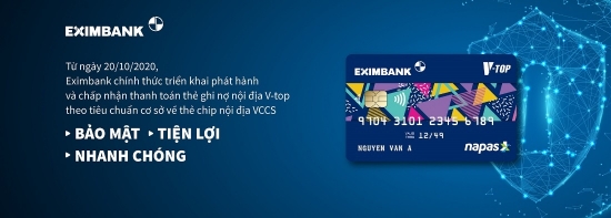 Eximbank phát hành thẻ ghi nợ nội địa Chip VCCS