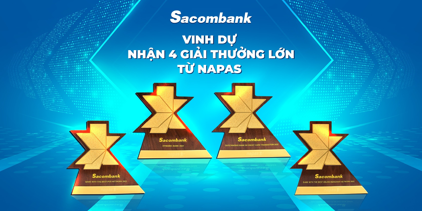 Sacombank nhận 4 giải thưởng lớn từ NAPAS