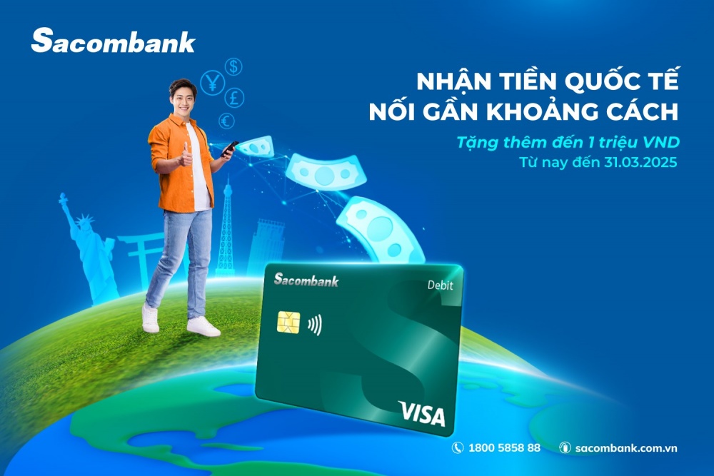 tang den 1 trieu khi nhan kieu hoi qua the sacombank visa